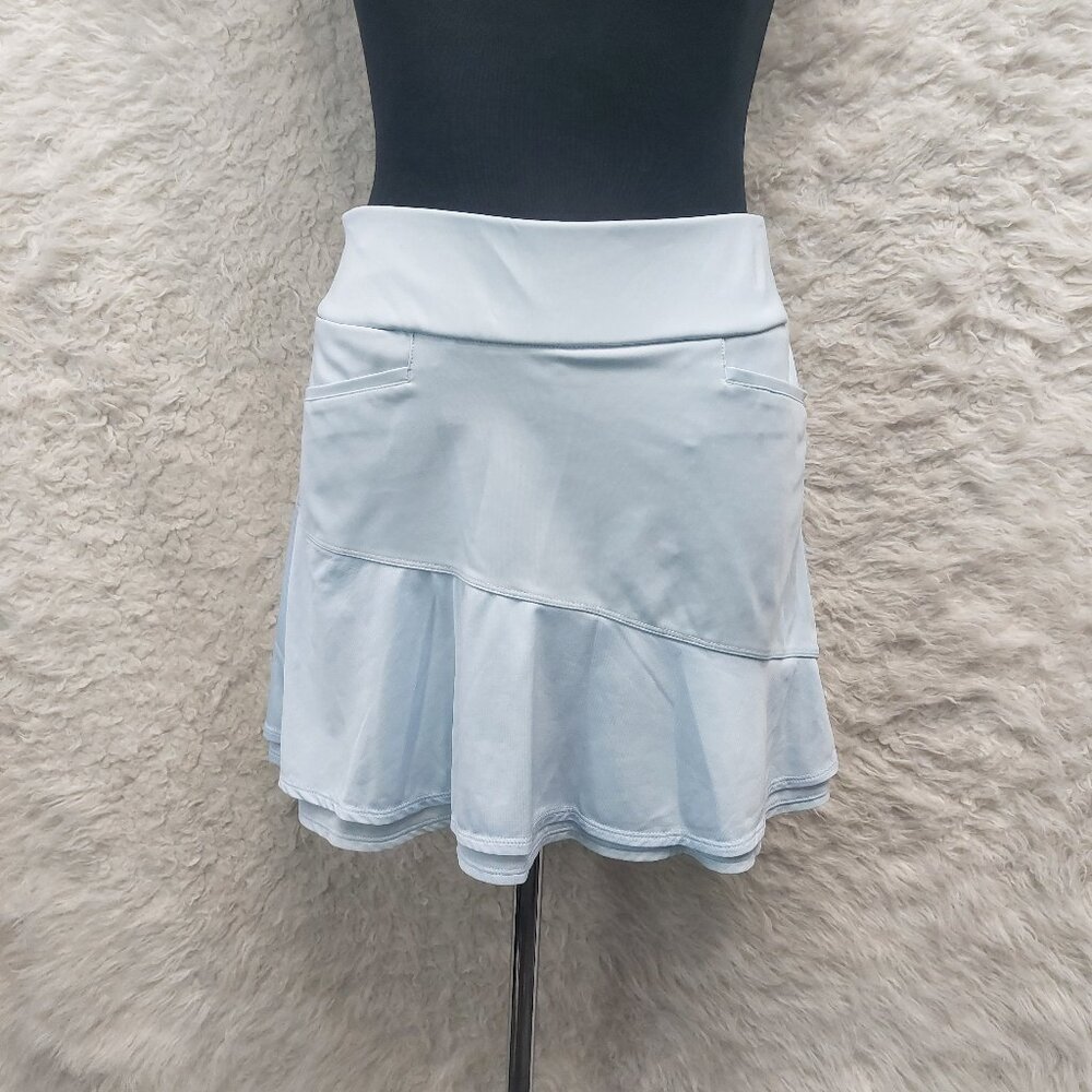 Adidas Woman's Blue Pockets Asymmetry Raffle Tennis Skort Size XS